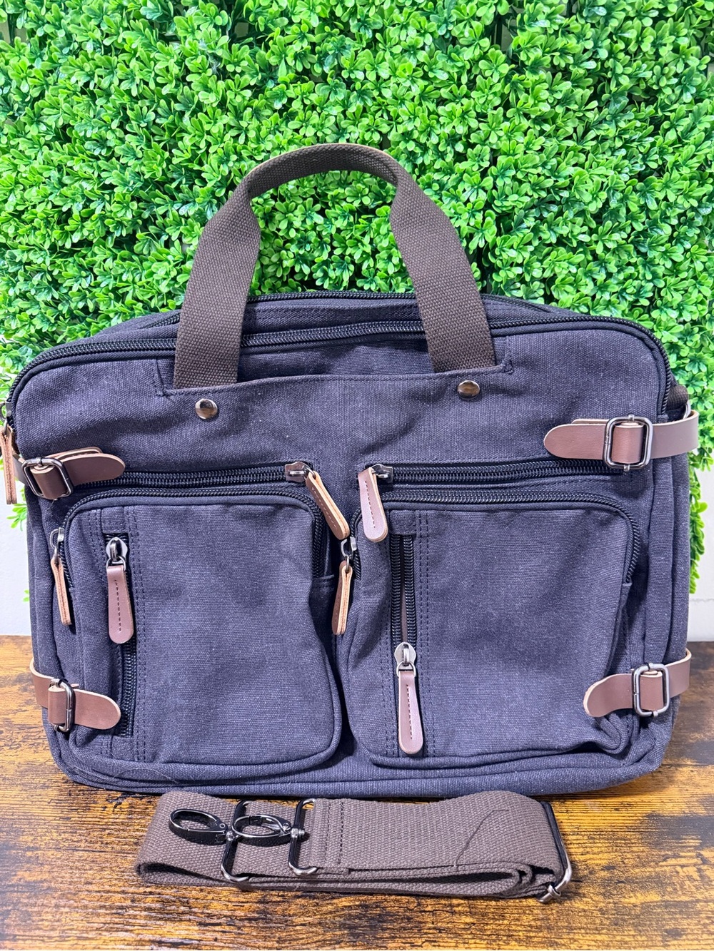 Canvas Briefcase Messenger Bag